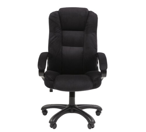 Кресло офисное Chairman CH 600, велюр, черное, 7158676