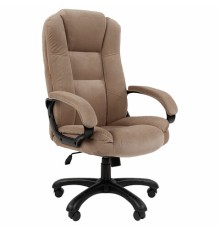 Кресло офисное Chairman CH 600, велюр, бежевое, 7158673