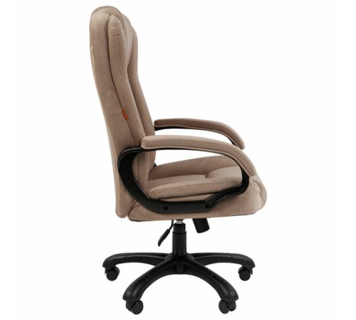 Кресло офисное Chairman CH 600, велюр, бежевое, 7158673