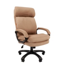 Кресло офисное Chairman СН 505, НАГРУЗКА до 150 кг, велюр, бежевое, 7127986
