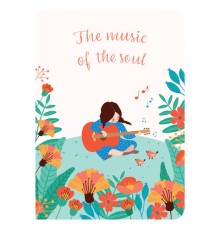 Тетрадь 60 л. в клетку обложка SoftTouch, бежевая бумага 70 г/м2, сшивка, В5 (179х250 мм), ГАРМОНИЯ, BRAUBERG, 1403816