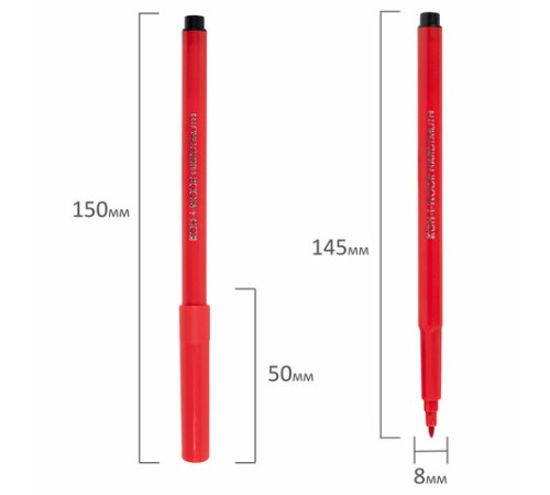 Фломастеры KOH-I-NOOR, 18 цветов, смываемые, трехгранные, пластиковая упаковка, европодвес, 771002AH04TERU