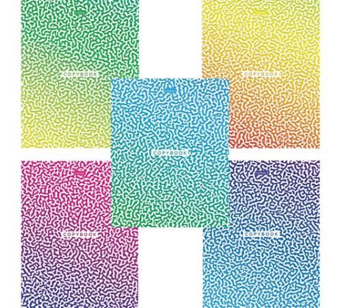 Тетрадь А5, 40 л., HATBER, скоба, клетка, глянцевая ламинация, 