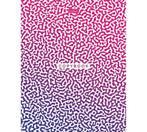 Тетрадь А5, 40 л., HATBER, скоба, клетка, глянцевая ламинация, 