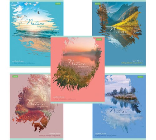 Тетрадь А5, 80 л., HATBER-ECO, скоба, клетка, обложка картон, 