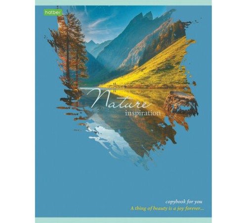 Тетрадь А5, 80 л., HATBER-ECO, скоба, клетка, обложка картон, 