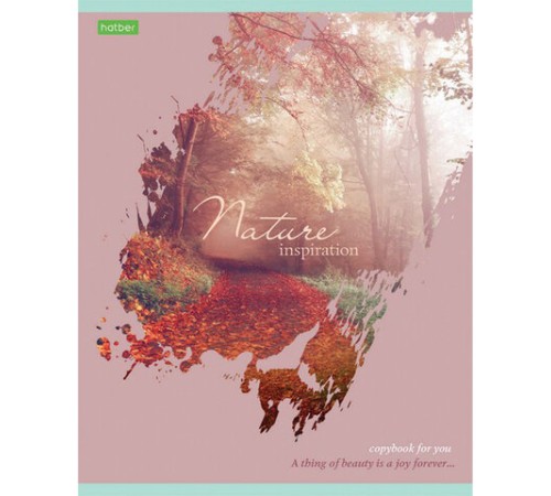 Тетрадь А5, 80 л., HATBER-ECO, скоба, клетка, обложка картон, 