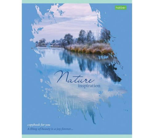 Тетрадь А5, 80 л., HATBER-ECO, скоба, клетка, обложка картон, 