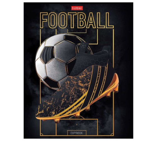 Тетрадь А5 48 л. HATBER скоба, клетка, матовая ламинация, 3D, 