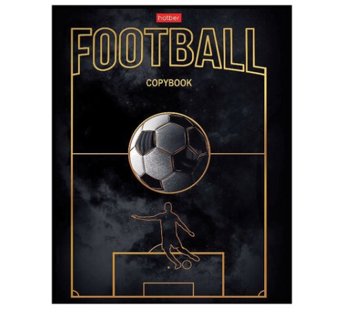 Тетрадь А5 48 л. HATBER скоба, клетка, матовая ламинация, 3D, 