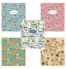 Тетрадь А5, 48 л., HATBER-ECO скоба, офсет №2 ЭКОНОМ, клетка, обложка мелованная бумага, 