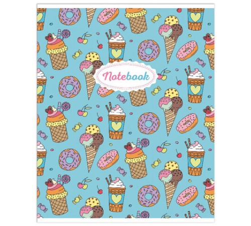 Тетрадь А5, 48 л., HATBER-ECO скоба, офсет №2 ЭКОНОМ, клетка, обложка мелованная бумага, 