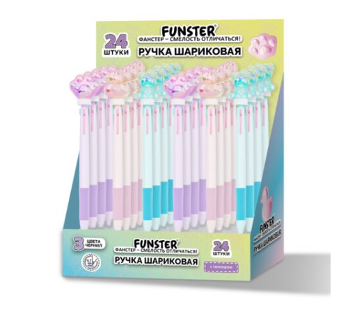 Ручка-спиннер многоцветная с акриловым топпером FUNSTER 