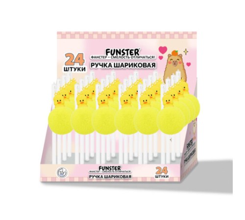 Ручка с пушистой подвеской шариковая FUNSTER 