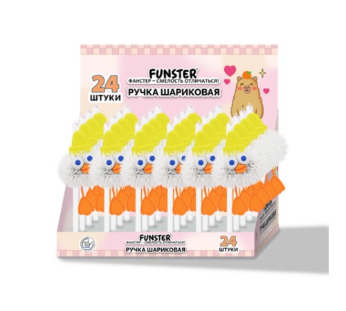 Ручка с пушистой подвеской шариковая FUNSTER 