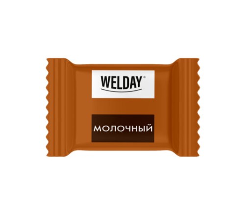 Шоколад порционный WELDAY (ВЭЛДЭЙ) Ассорти 6 вкусов, 810 г (54 плитки по 15 г), пакет, 622409