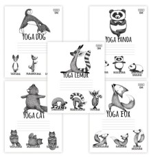 Тетрадь 24 л., HATBER, клетка, обложка картон, 