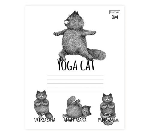 Тетрадь 24 л., HATBER, клетка, обложка картон, 