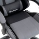 Кресло компьютерное DEFENDER "Strider", 2 подушки, ткань/экокожа, черное/серое, 64056