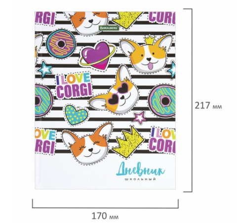 Дневник 1-11 класс 40 л., твердый, BRAUBERG, глянцевая ламинация, 