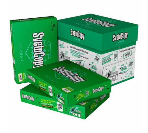 Бумага офисная А4, 80 г/м2, 500 л., марка С, SVETOCOPY CLASSIC, Россия, 146% (CIE)