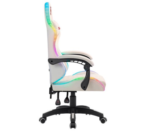 Кресло компьютерное DEFENDER "Energy", 2 подушки, RGB-подсветка, экокожа, белое, 64557 Кресло компьютерное DEFENDER "Energy", 2 подушки, RGB-подсветка, экокожа, белое, 64557