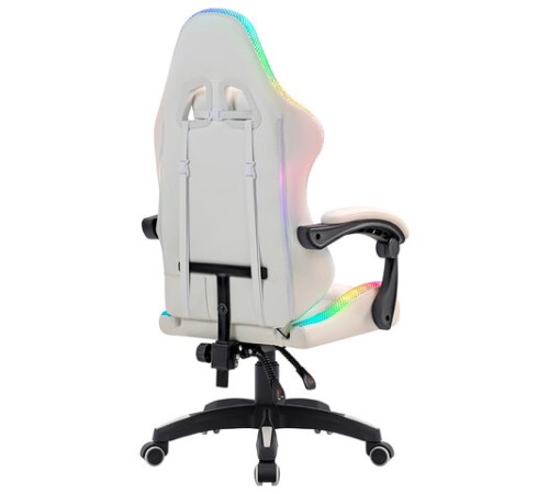 Кресло компьютерное DEFENDER "Energy", 2 подушки, RGB-подсветка, экокожа, белое, 64557 Кресло компьютерное DEFENDER "Energy", 2 подушки, RGB-подсветка, экокожа, белое, 64557