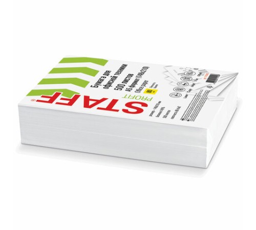 Бумага офисная МАЛОГО ФОРМАТА (148х210), А5, 80 г/м2, 500 л., марка С, STAFF 
