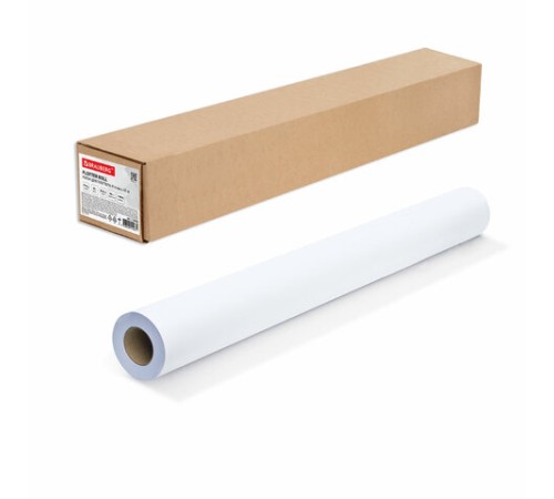 Бумага широкоформатная рулон для плоттера, 914 мм х 45 м х втулка 50,8 мм, 90 г/м2, белизна CIE 146%, BRAUBERG, 110450
