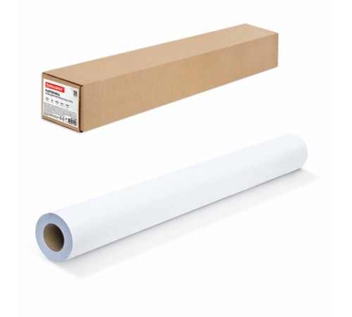 Бумага широкоформатная рулон для плоттера, 610 мм х 30 м х втулка 50,8 мм, 120 г/м2, белизна CIE 146%, BRAUBERG, 110621