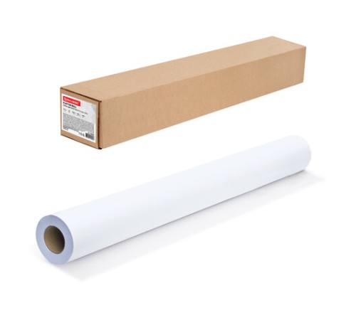 Бумага широкоформатная рулон для плоттера, 914 мм х 30 м х втулка 50,8 мм, 120 г/м2, белизна CIE 146%, BRAUBERG, 110622