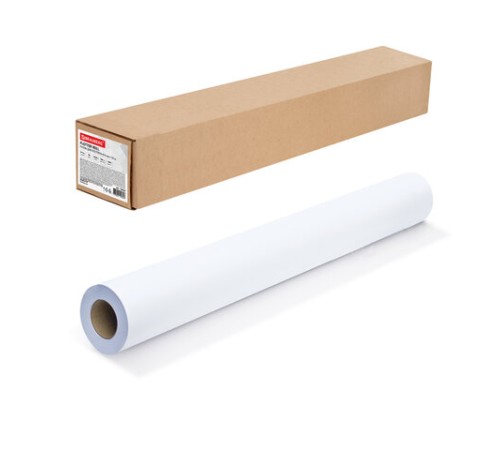 Бумага широкоформатная рулон для плоттера, 914 мм х 30 м х втулка 50,8 мм, 160 г/м2, белизна CIE 146%, BRAUBERG, 110624