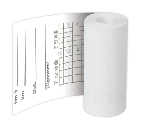 Рулоны для тахографа, ТЕРМОБУМАГА, 57 мм (диаметр 25 мм, длина 8 м), КОМПЛЕКТ 270 шт., 110877