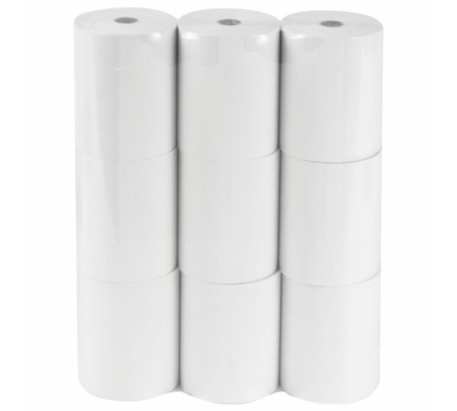 Чековая лента ТЕРМОБУМАГА 80 мм (диаметр 63 мм, длина 60 м, втулка 12 мм) КОМПЛЕКТ 9 шт., BRAUBERG, 110887