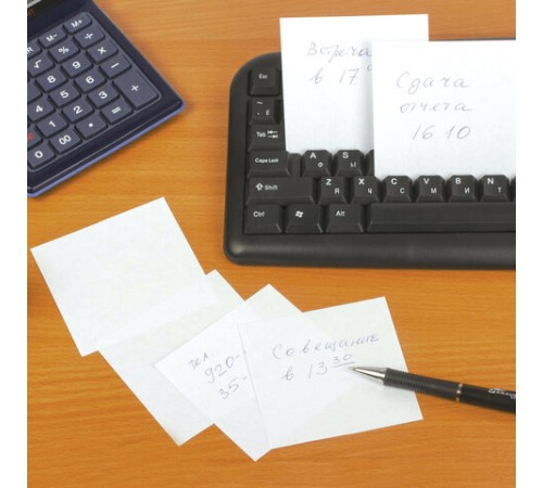 Блок для записей STAFF непроклеенный, куб 8х8х8 см, белый, белизна 90-92%, 111980