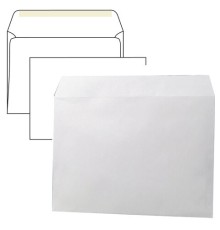 Конверты С4 (229х324 мм), клей, 90 г/м2, КОМПЛЕКТ 250 шт., внутренняя запечатка, 71205, 53855