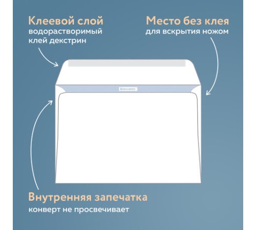 Конверты С4 (229х324 мм), клеевой слой, Куда-Кому, внутренняя запечатка, 90 г/м2, КОМПЛЕКТ 50 шт., BRAUBERG, 112178
