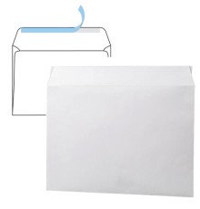 Конверты С4 (229х324 мм), отрывная лента, 100 г/м2, КОМПЛЕКТ 500 шт., внутренняя запечатка, 48927