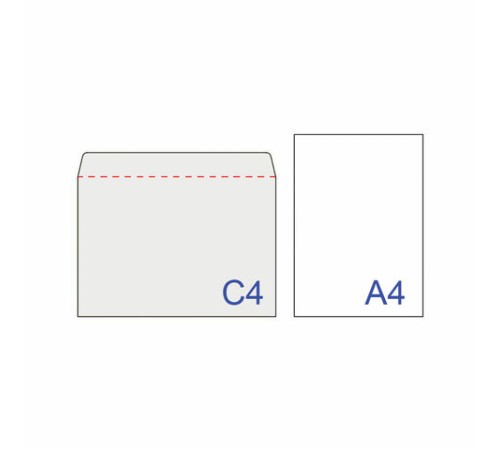 Конверты С4 (229х324 мм), отрывная лента, 100 г/м2, КОМПЛЕКТ 50 шт., BRAUBERG, 112184