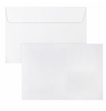 Конверты С6 (114х162 мм), отрывная лента, внутренняя запечатка, 80 г/м2, КОМПЛЕКТ 100 шт., BRAUBERG, 112190