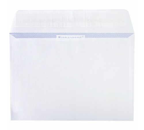 Конверты С6 (114х162 мм), отрывная лента, Куда-Кому, внутренняя запечатка, 80 г/м2, КОМПЛЕКТ 100 шт., BRAUBERG, 112191