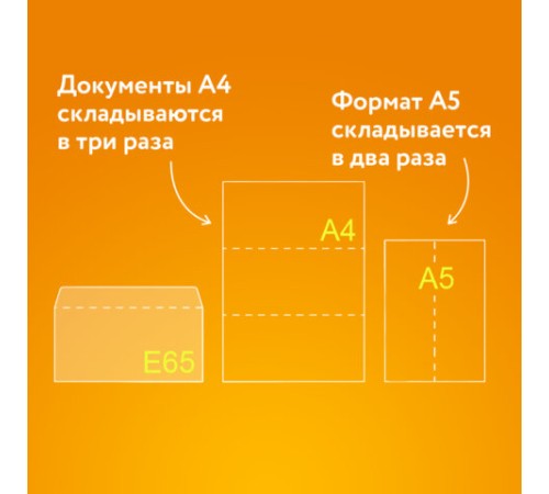 Конверты Е65 (110х220 мм), отрывная лента, внутренняя запечатка, КОМПЛЕКТ 100 шт., BRAUBERG, 112193