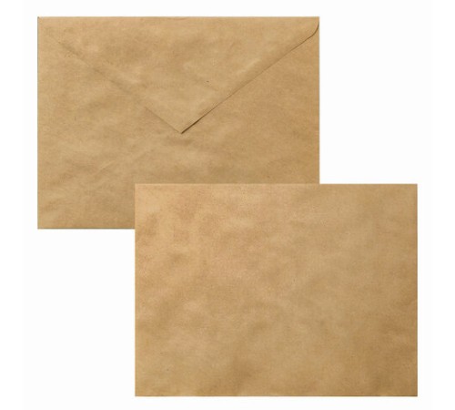 Конверты С5 (162х229 мм) КРАФТ, клей, 90 г/м2, КОМПЛЕКТ 50 шт., треугольный клапан, BRAUBERG, 112364