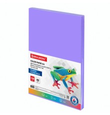 Бумага цветная BRAUBERG, А4, 80 г/м2, 100 л., медиум, фиолетовая, для офисной техники, 112456