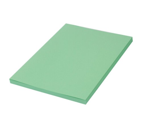 Бумага цветная BRAUBERG, А4, 80 г/м2, 100 л., медиум, зеленая, для офисной техники, 112458