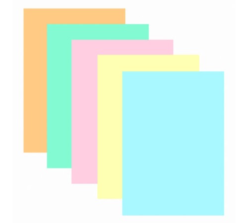 Бумага цветная BRAUBERG, А4, 80 г/м2, 250 л. (5 цветов х 50 листов), пастель, для офисной техники, 112463