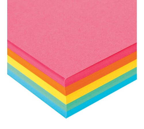 Бумага цветная BRAUBERG, А4, 80 г/м2, 250 л. (5 цветов х 50 листов), интенсив, для офисной техники, 112464