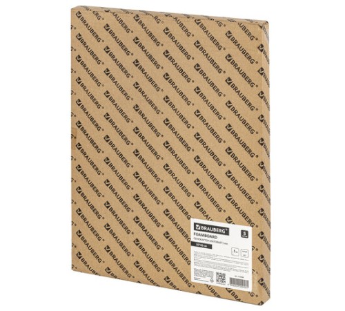 Пенокартон матовый, 30х40 см, толщина 5 мм, белый, КОМПЛЕКТ 5 листов, BRAUBERG, 112468