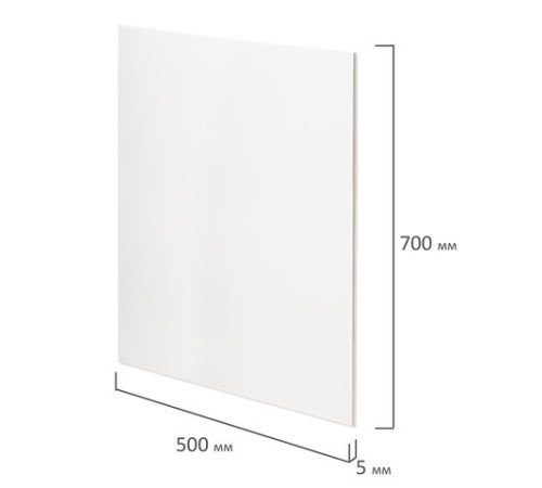 Пенокартон матовый, 50х70 см, толщина 5 мм, белый, КОМПЛЕКТ 5 листов, BRAUBERG, 112471