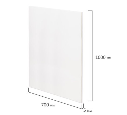 Пенокартон матовый, 70х100 см, толщина 5 мм, белый, КОМПЛЕКТ 5 листов, BRAUBERG, 112475